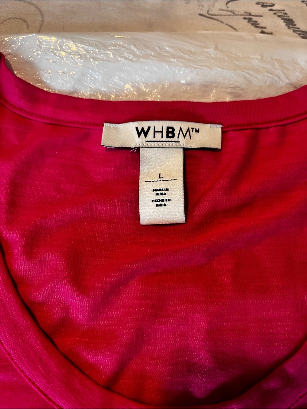 White House Black Market Pink Short Sleeve Tee